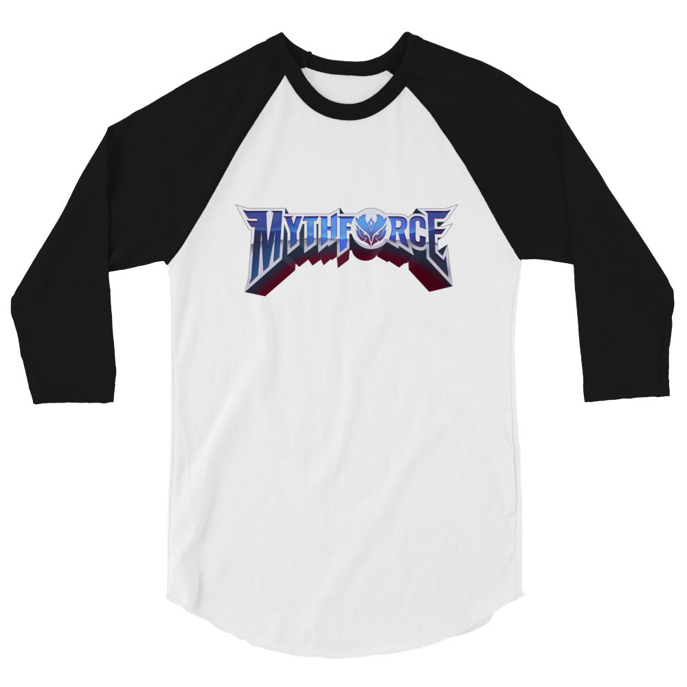 MythForce Logo 3/4 sleeve raglan shirt